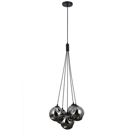 Lampa wisząca Italux Perlos PND-54456-5A-HB-SMG Czarny mat