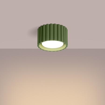 Sollux Lighting Plafon AURA 1 zielony oliwkowy Gx53 SL.1797