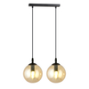 Lampa wisząca COSMO 2 BL MIODOWY Emibig 713/2 czarny/złoty
