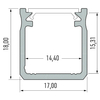 Eko-Light PROFIL ALUMINiOWY SREBRNY TYP G 2m + KLOSZ MLECZNY EKPR0125