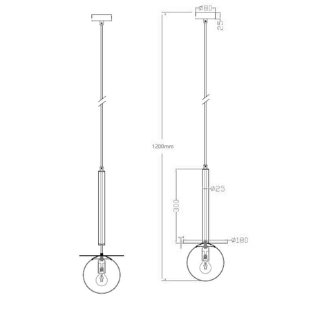 Lampa wisząca Roma 1xE14 złota LP-1345/1P GD