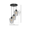 Milagro Lampa wisząca SANTIAGO CLEAR 3xE27 MLP6611 CZARNY
