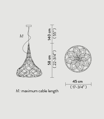 Lampa wisząca Slamp SMO76SOS0000WS000 Supermorgana Mirror