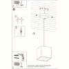 Sollux Lighting Lampa wisząca QUAD 1 szary SL.0061