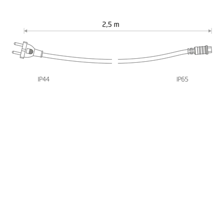 POWER CORD FOR FESTOON LIGHTS Nowodvorski 7871 czarny