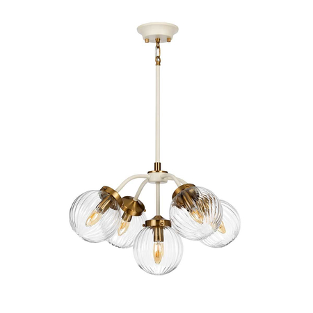 Lampa wisząca Elstead Lighting Cosmos beżowy/złoty DL-COSMOS5