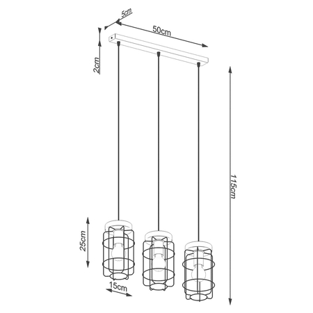 Sollux Lighting Lampa wisząca GOTTO 3L SL.1264