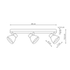 Light Prestige Dravo 3 spot biały 3xGU10 LP-9523/3WS WH