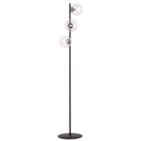 Lampa podłogowa ROSSI LP3 TRANSPARENT Emibig 877/LP3 czarny