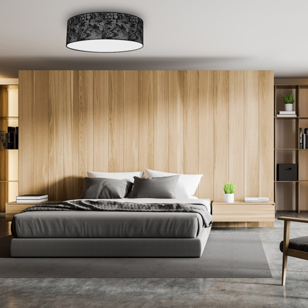 Milagro Lampa Sufitowa SATINO SILVER 3xE27 Ø60cm MLP7330 CZARNY