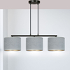 Lampa wisząca HILDE 3 BL GRAY Emibig 1050/3 czarny/chrom