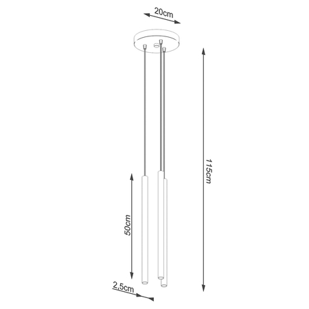 Sollux Lighting Lampa Wisząca PASTELO 3P złoty połysk SL.1197