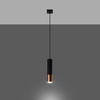 Sollux Lighting Lampa wisząca LOOPEZ 1 czarny/miedź SL.0946