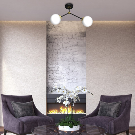 Milagro Lampa sufitowa JOY BLACK / GOLD 2xE14 MLP7459 CZARNY / ZŁOTY