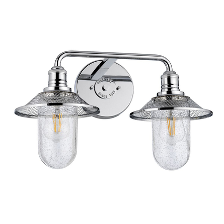 Kinkiet Rigby - 2 źródła światła - Polerowany chrom Quintiesse QN-RIGBY2-BATH-PC