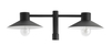 LUND 2020 BLACK E27 LED 2X 9W DOUBLE