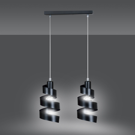 Lampa wisząca SAGA 2 BLACK Emibig 352/2 czarny