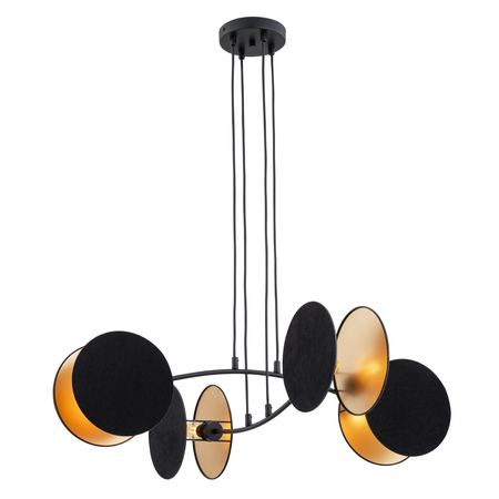 Lampa wisząca MOTIF 4 Emibig 1325/4 czarny/złoty