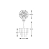 Lampa wisząca Zuma Line MD3523-14L-EBCN NIRA LAMPA WISZĄCA CZARNA/BLACK