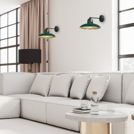 Milagro Kinkiet FELIX GREEN/GOLD 1xE27 MLP7707 ZIELONY / ZŁOTY