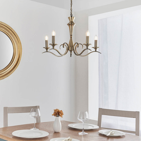 Endon Lighting Lampa wisząca KORA-5AB mosiądz