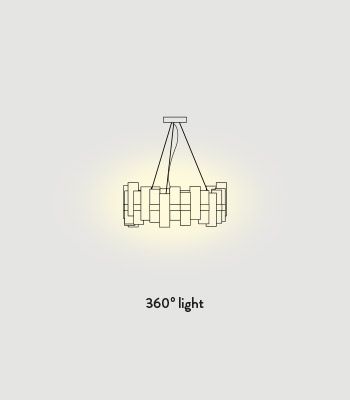 Lampa wisząca Slamp LAL87SOS0003PE000 La Lollo Large Peltro