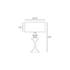 Cosmo Light Lampa stołowa ABU DHABI T01413CH-WH