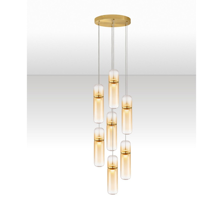 Lampa wisząca Luces Exclusivas REBALVO LE45201 złoty i odcienie złota