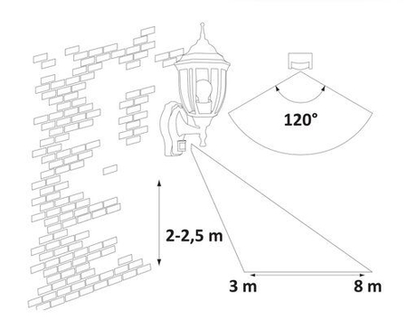 Kinkiet zewnętrzny Rabalux Nizza 8458 złoto antyczne