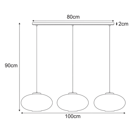 Lampa wisząca Kaja ARCO K-5678 grafitowy, czarny