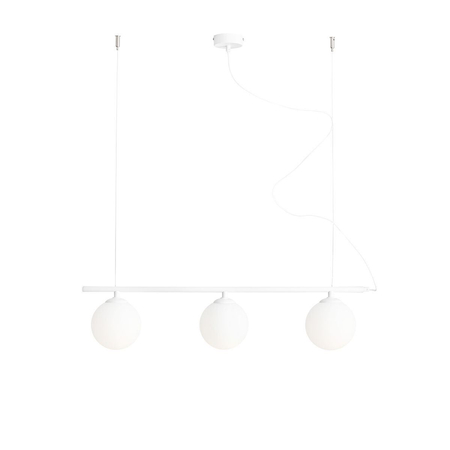 Lampa wisząca LAMPA WISZĄCĄ BERYL GLASS 3 WHITE Aldex 1006E biały