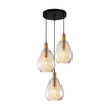 Lampa wisząca Italux PND-27812-3A-BRO-AMB Mosiądz