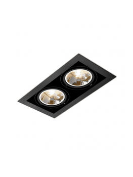 Oprawa podtynkowa AQform 30612-0000-T8-PH-02 SQUARES 111x2 Czarny struktura