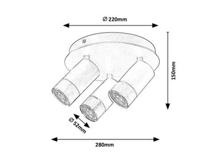 Lampa sufitowa Rabalux Zircon 5071 czarny matowy