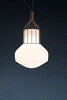 Lampa wisząca Fabbian F27A1324 Aerostat Con Gabbia Ø 430 Cromo Nero