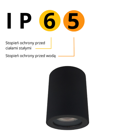 Oczko Faro natynkowa 1xGU10 czarna LP-6510/1SM BK