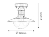 Lampa zewnętrzna Rabalux Oslo 8763 chrom satyna