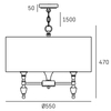 Cosmo Light Lampa wisząca AUSTIN P05173NI-WH