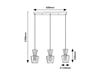 Lampa wisząca Rabalux Abra 72163 czarny matowy