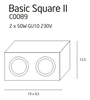 Plafon Maxlight C0089 Basic square