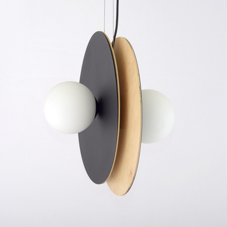 Lampa wisząca SOHO 2 Emibig 1303/2 biały/czarny