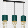 Milagro Lampa wisząca ALMERIA GREEN/GOLD 3xE27 MLP64500 ZIELONY / ZŁOTY