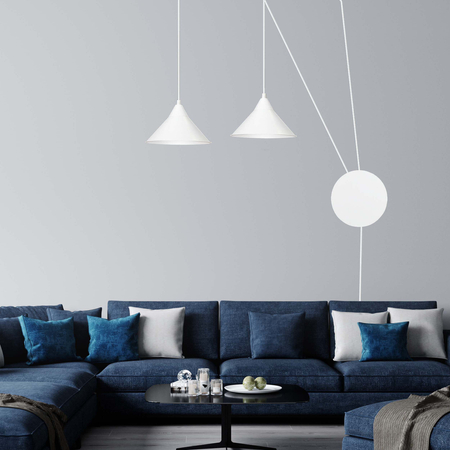 Lampa wisząca ABRAMO 2 WHITE Emibig 159/2 biały