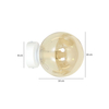 Lampa wisząca ROSSI K1 WH MIODOWY Emibig 879/K1 biały/beżowy