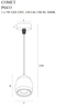 Lampa wisząca Maxlight COMET P0433 czarny/chrom