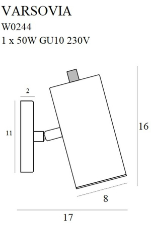 Kinkiet Maxlight W0244 mosiądz