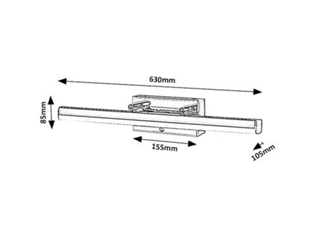 Lampa łazienkowa Rabalux Turgon 75017 chrom
