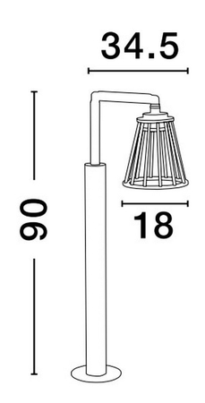 Lampa zewnętrzna Luces Exclusivas ACEVES - czarny LE73513