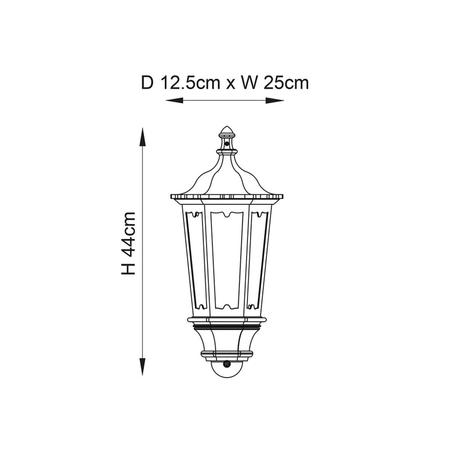 Kinkiet zewnętrzny Endon Lighting Burford 76547 czarny