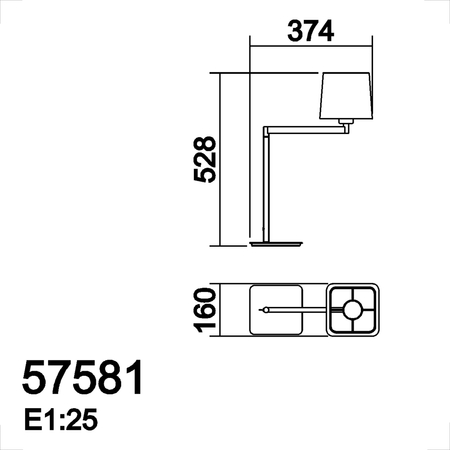 Lampa stołowa FINESS S nikiel mat 1xE27 regulowana, abażur biały w komplecie